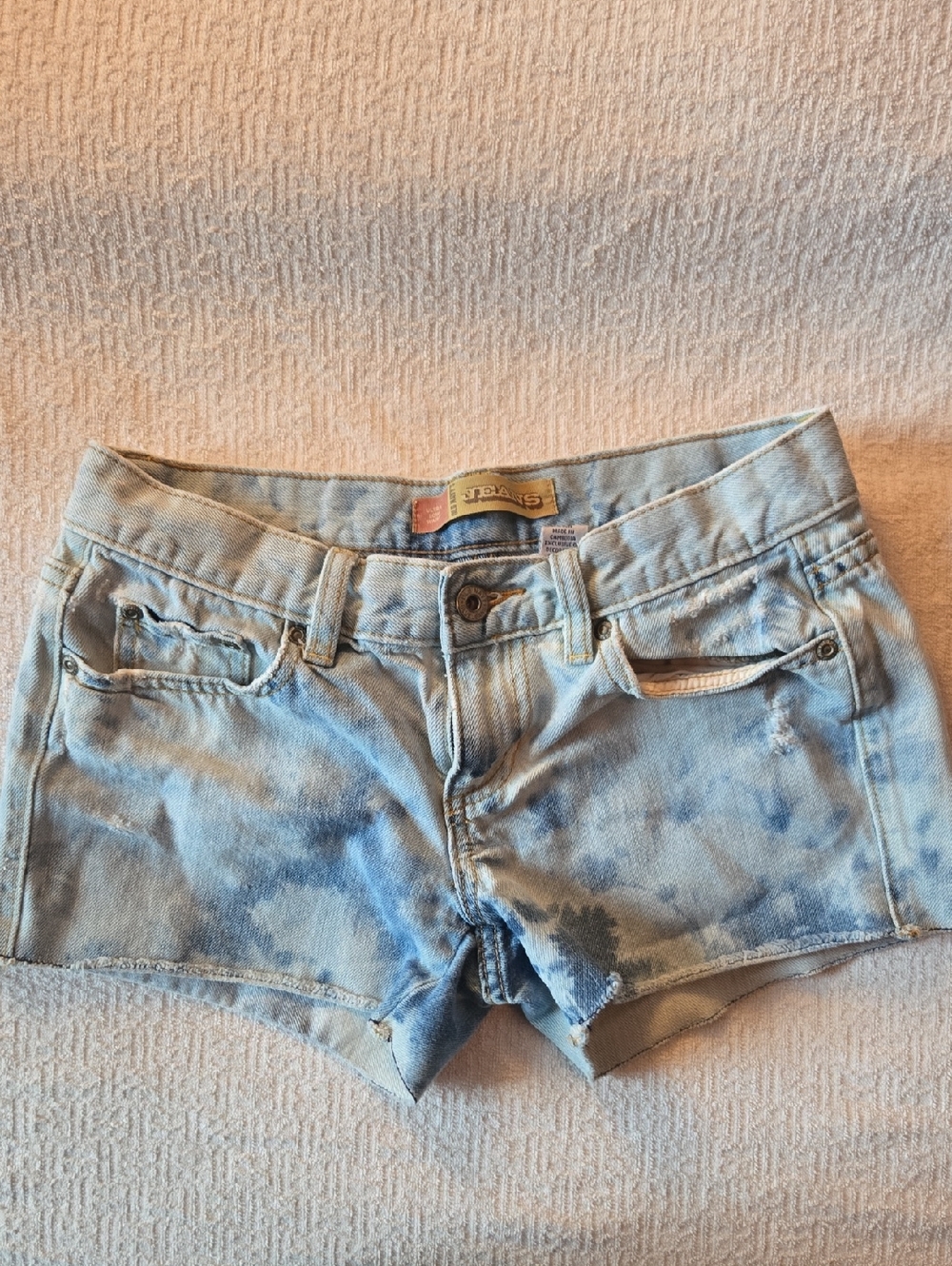 Old Navy Light Blue Tie-Dye Denim Shorts